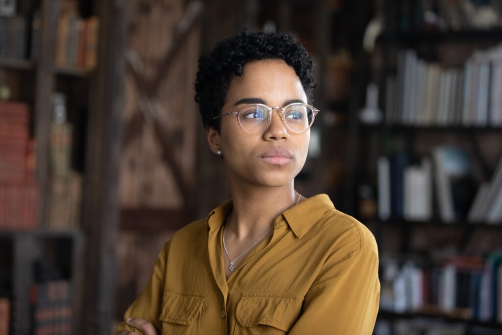 A successful entrepreneur looking afar